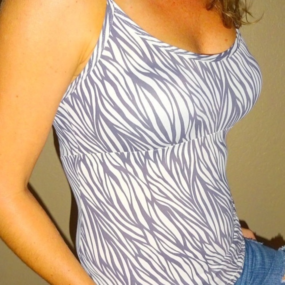 Bebe striped striped sexy camisole shirt tank top